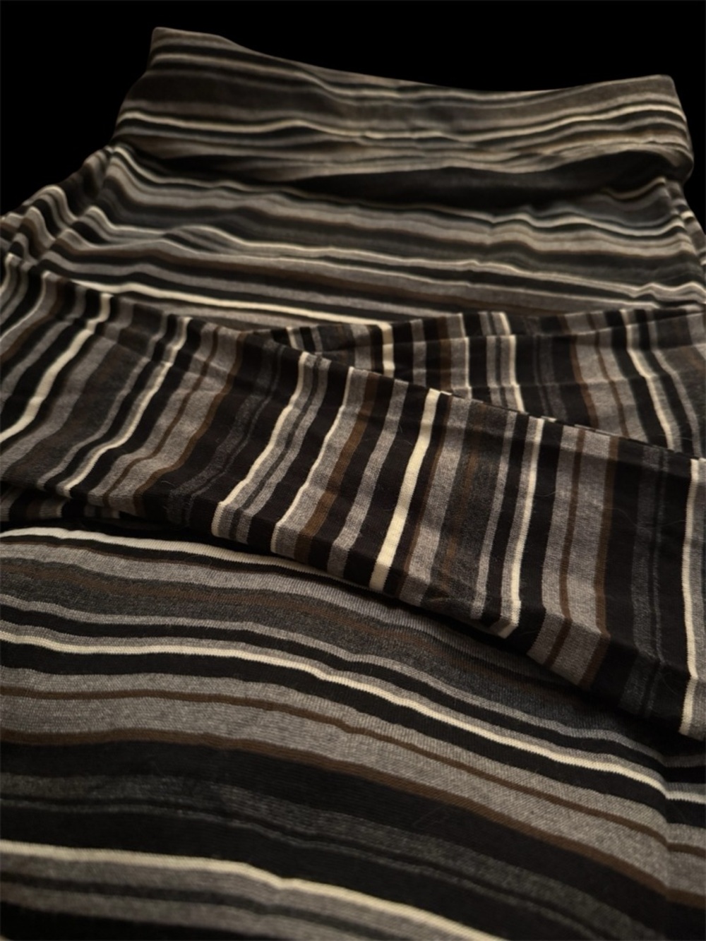Comme des Garcons Striped Dress/Sweater in Black and Gray - Picture 5 of 7